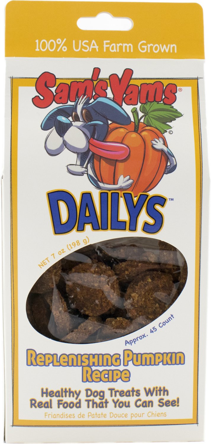 Sam's Yams Daily's Replenishing Pumpkin Recipe Dog Treats, 9-oz box