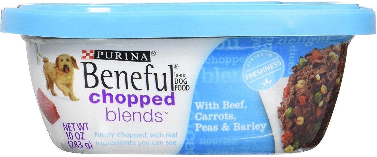 Purina Beneful Chopped Blends With Beef, Carrots, Peas & Barley Wet Dog Food, 10-oz, case of 8