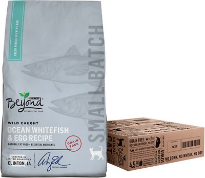 Purina Beyond Small Batch Wild Caught Ocean Whitefish & Egg Recipe Grain-Free Dry Cat Food