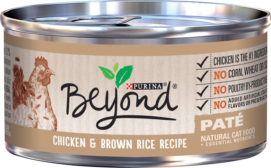 Purina Beyond Chicken & Brown Rice Pate Recipe Canned Cat Food, 3-oz, case of 12