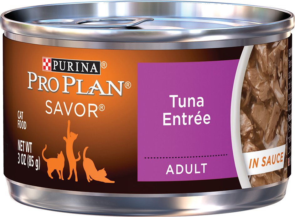 Purina Pro Plan Savor Adult Tuna Entree in Sauce Canned Cat Food, 3-oz, case of 24