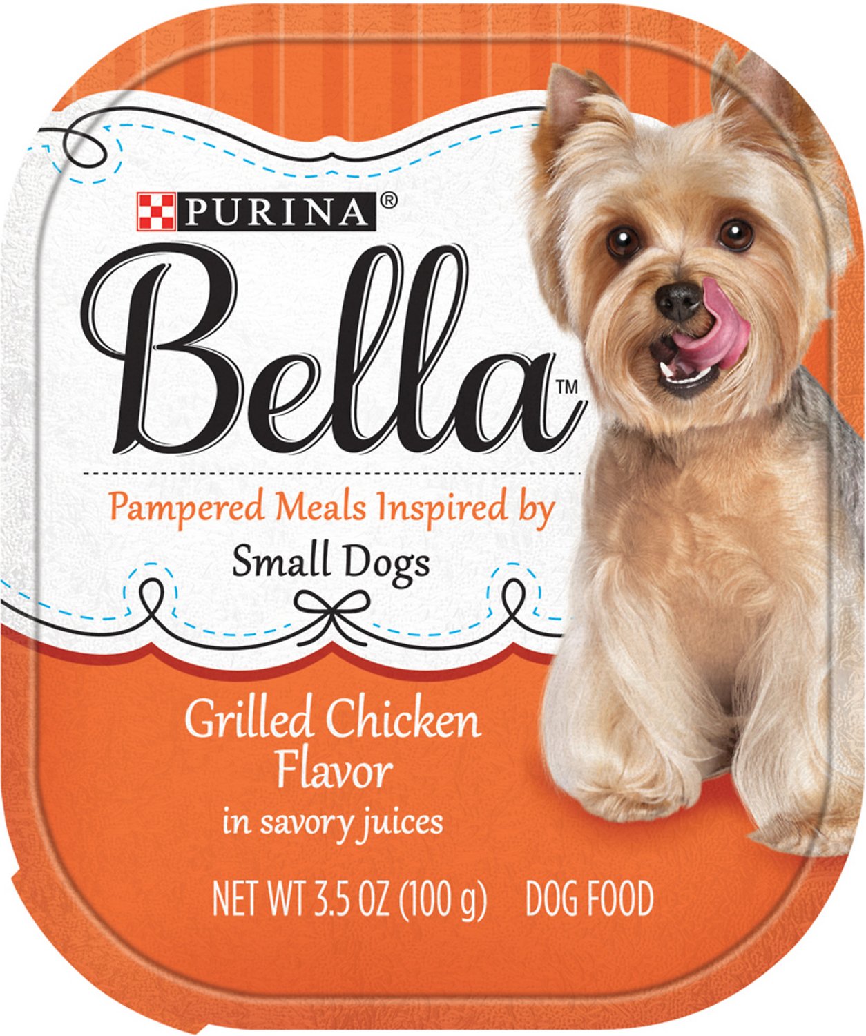 Purina Bella Grilled Chicken Flavor in Savory Juices Small Breed Dog Food Trays, 3.5-oz, case of 12