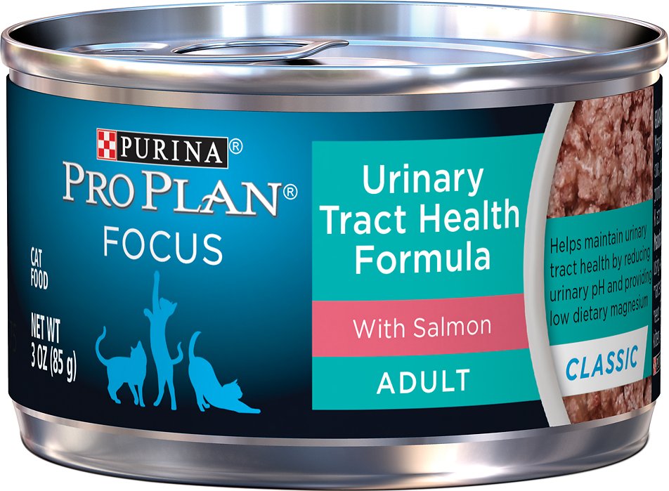 Purina Pro Plan Focus Adult Urinary Tract Health Formula with Salmon Classic Canned Cat Food, 3-oz, case of 24