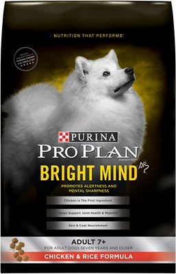 Purina Pro Plan Bright Mind Adult 7+ Chicken & Rice Formula Dry Dog Food