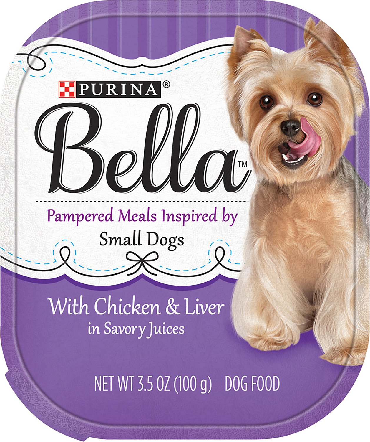 Purina Bella with Chicken & Liver in Savory Juices Small Breed Dog Food Trays, 3.5-oz, case of 12