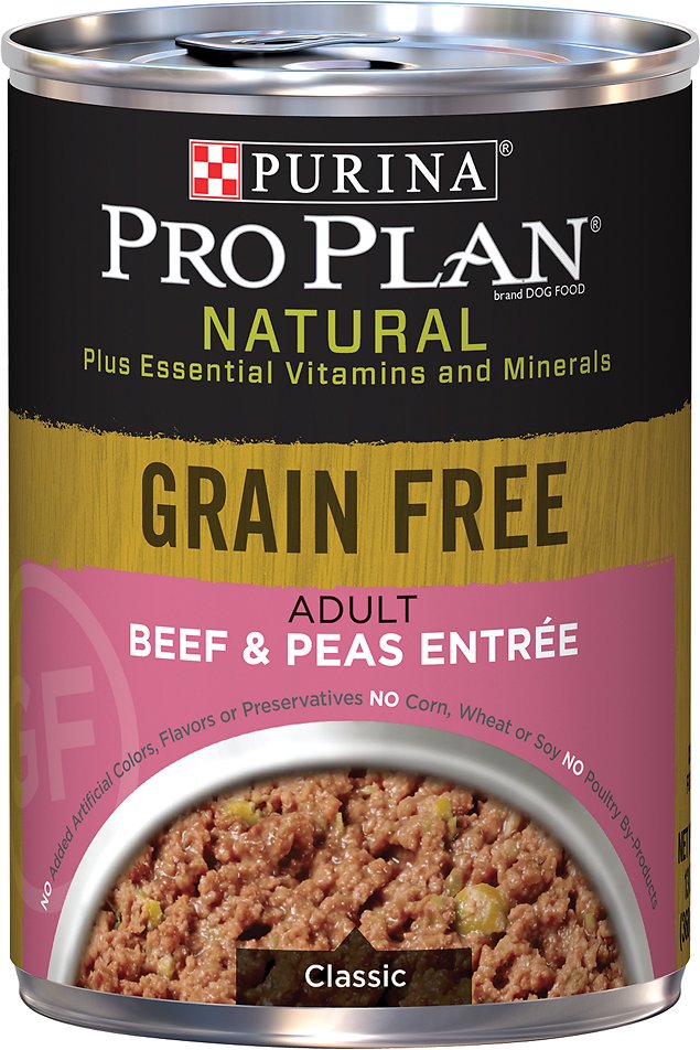 Purina Pro Plan Savor Grain-Free Adult Beef & Peas Entree Canned Dog Food, 13-oz, case of 12