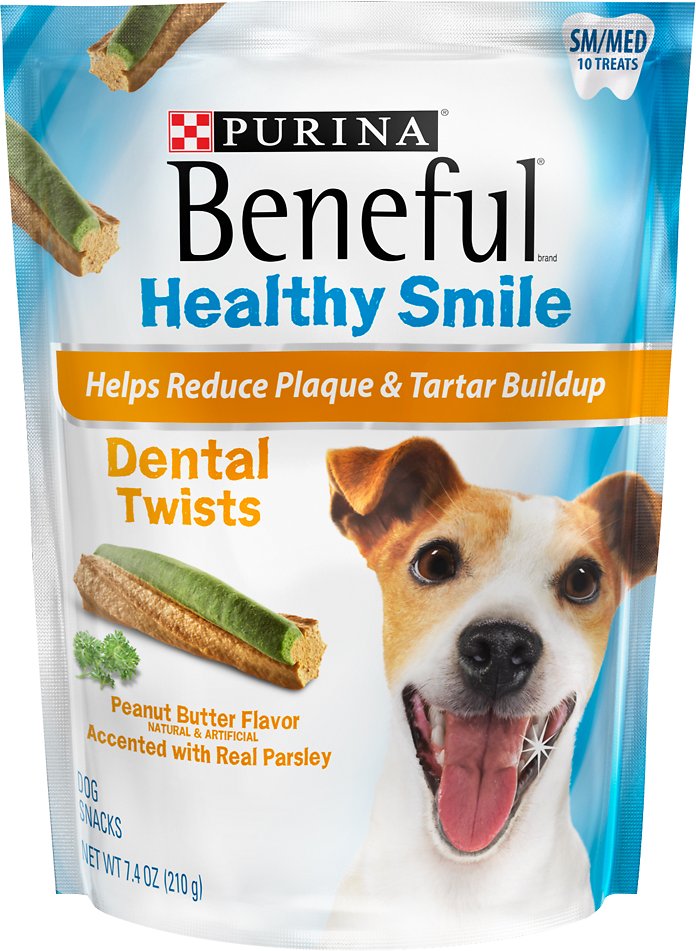 Purina Beneful Healthy Smile Small/Medium Dental Twists Peanut Butter Flavor Dog Treats