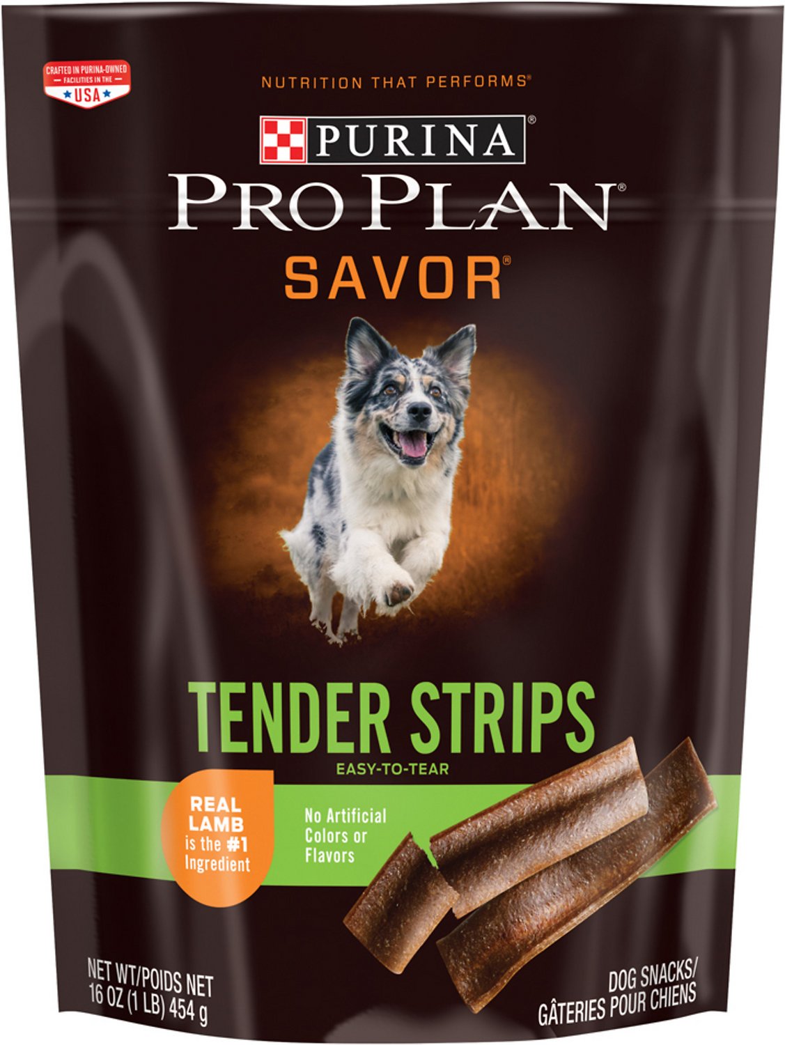Purina Pro Plan Savor Tender Strips with Lamb & Sweet Potato Dog Treats, 16-oz bag