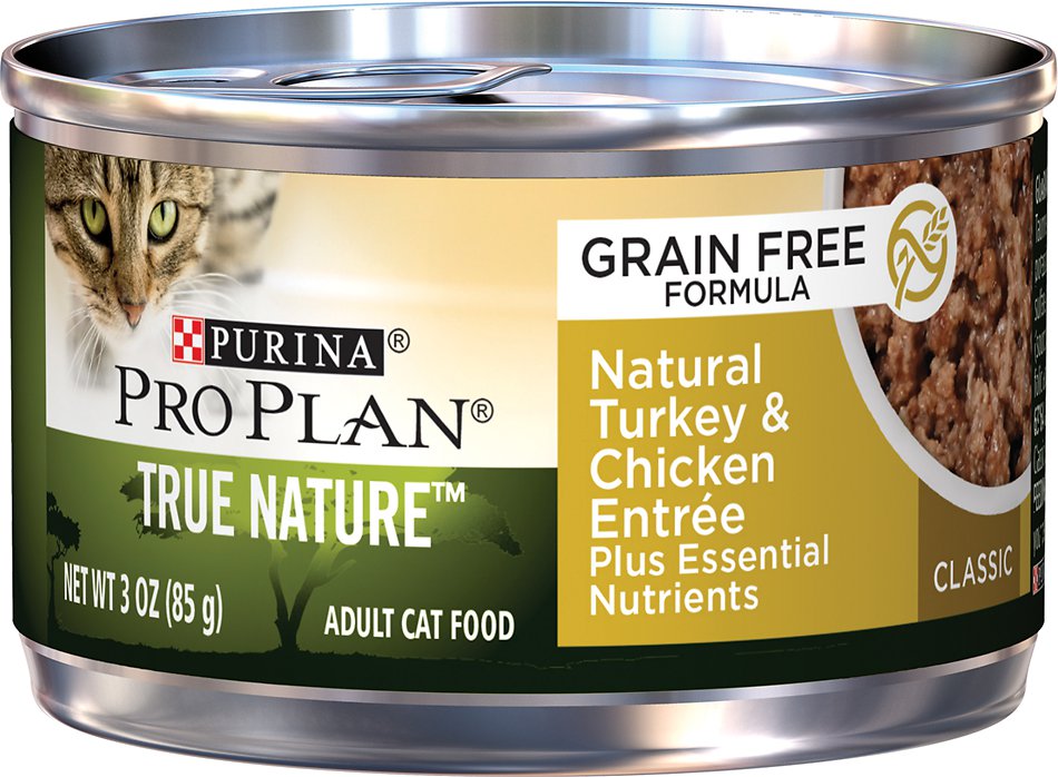 Purina Pro Plan Classic Adult True Nature Natural Turkey & Chicken Entree Grain-Free Canned Cat Food