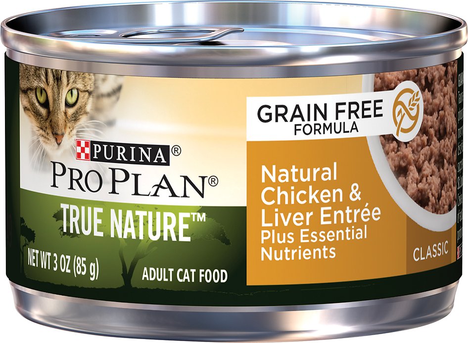 Purina Pro Plan Classic Adult True Nature Chicken & Liver Entrée Grain-Free Canned Cat Food