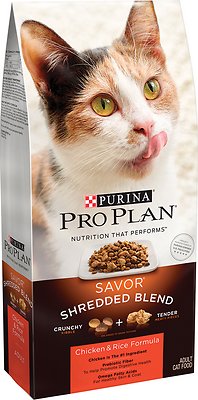 Purina Pro Plan Savor Adult Shredded Blend Chicken & Rice Formula Dry Cat Food