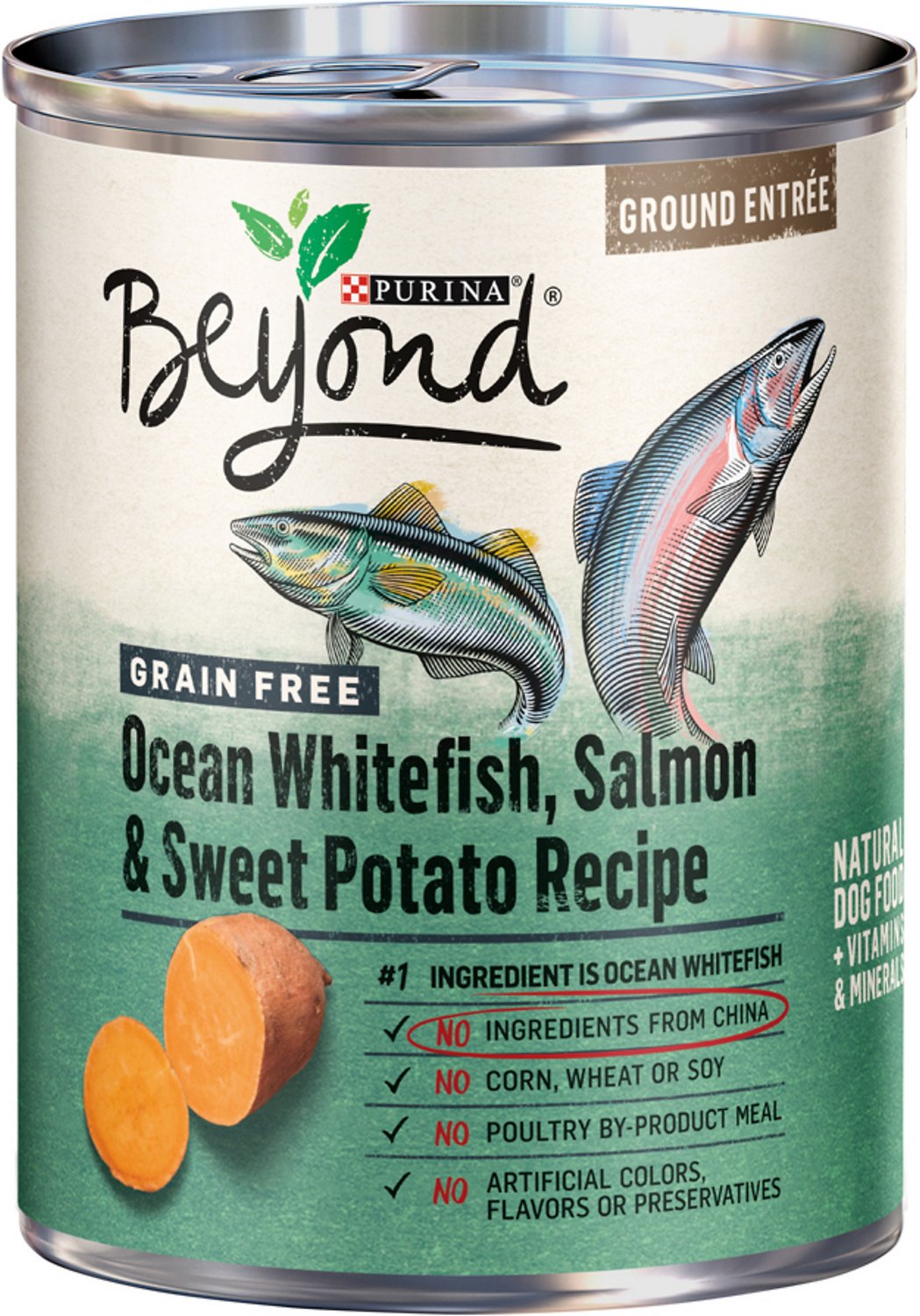 Purina Beyond Ocean Whitefish, Salmon & Sweet Potato Grain-Free Canned Dog Food, 13-oz, case of 12