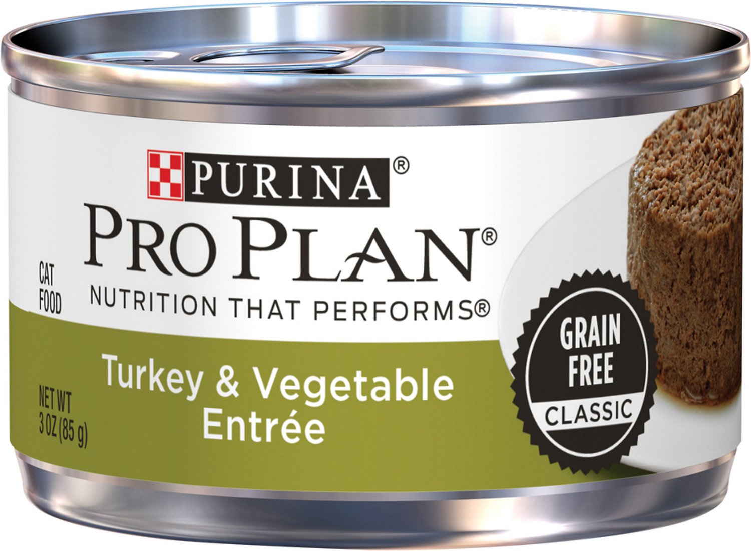 Purina Pro Plan Adult Grain-Free Classic Turkey & Vegetable Entrée Canned Cat Food
