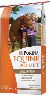 Purina Animal Nutrition Adult Horse Feed, 50-lb bag