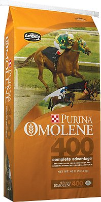 Purina Animal Nutrition Omolene 400 Complete Advantage Horse Feed, 40-lb bag