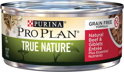 Purina Pro Plan Adult True Nature Natural Beef & Giblets Entree Grain-Free Canned Cat Food