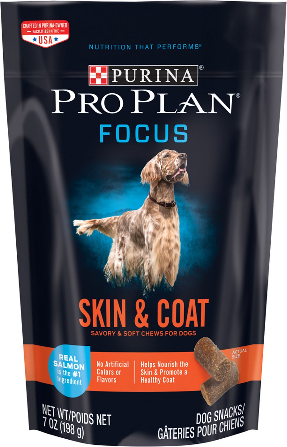 Purina Pro Plan Focus Skin & Coat Salmon Dog Treats, 7-oz bag