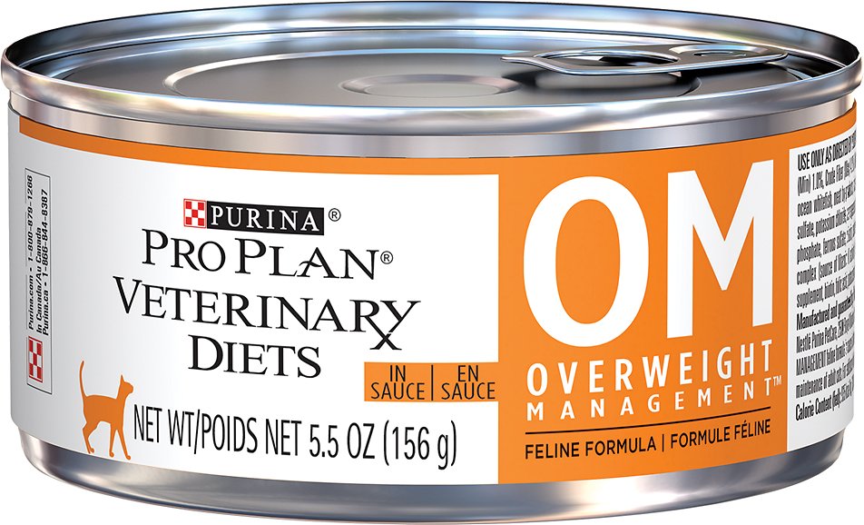 Purina Pro Plan Veterinary Diets OM Overweight Management Formula Canned Cat Food, 5.5-oz, case of 24