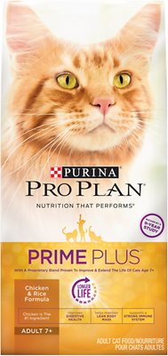 Purina Pro Plan Prime Plus Adult 7+ Chicken & Rice Formula Dry Cat Food