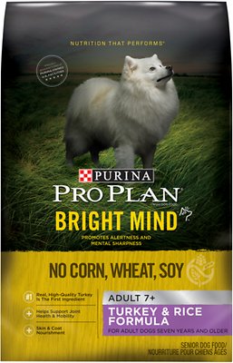 Purina Pro Plan Bright Mind Adult 7+ Turkey & Rice Formula Dry Dog Food