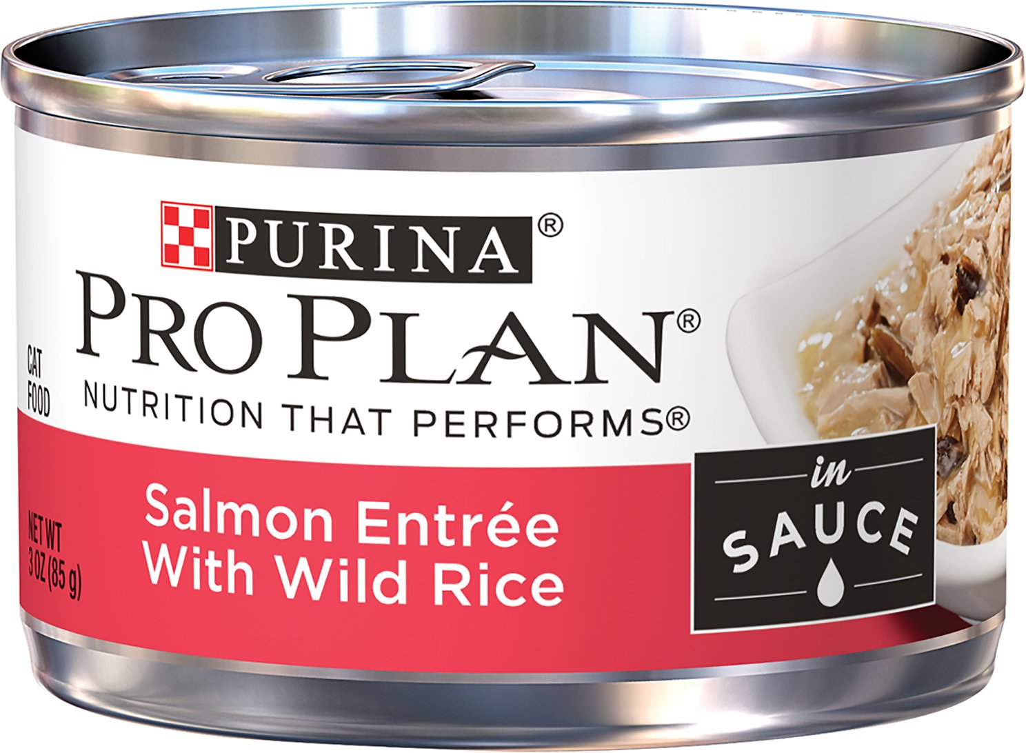 Purina Pro Plan Savor Adult Salmon Entrée with Wild Rice Braised in Sauce Canned Cat Food, 3-oz, case of 24