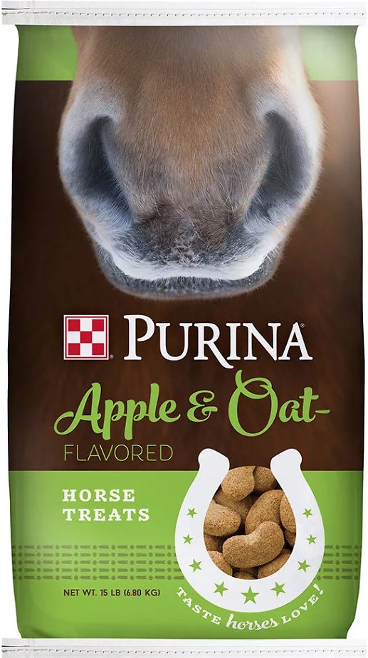 Purina Animal Nutrition Apple & Oat Flavored Horse Treats, 15-lb bag