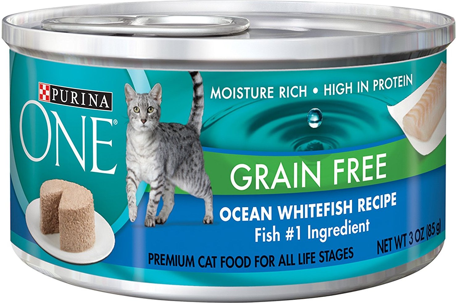 Purina ONE SmartBlend Ocean Whitefish Recipe Premium Pate Premium Grain-free Canned Cat Food, 3-oz, case of 24