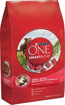 Purina ONE SmartBlend Small Bites Beef and Rice Dry Dog Food