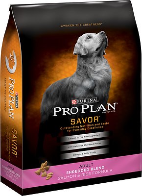 Purina Pro Plan Savor Adult Shredded Blend Salmon & Rice Formula Dry Dog Food