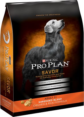 Purina Pro Plan Savor Adult 7+ Shredded Blend Chicken & Rice Formula Dry Dog Food