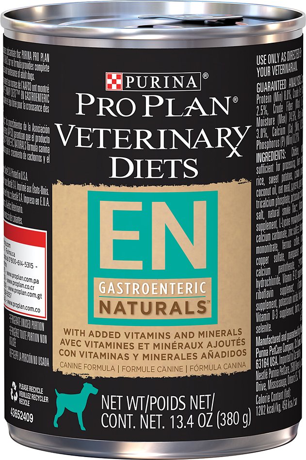 Purina Pro Plan Veterinary Diets EN Gastroenteric Naturals Canned Dog Food, 13.4-oz, case of 12