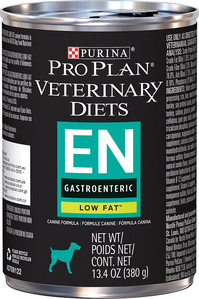 Purina Pro Plan Veterinary Diets Low Fat EN Gastroenteric Formula Canned Dog Food, 13.4-oz, case of 12