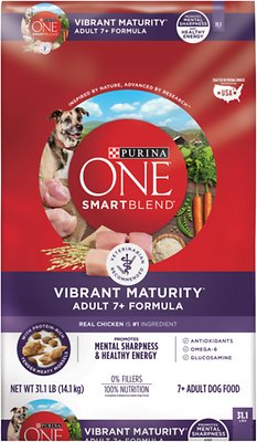 Purina ONE SmartBlend Vibrant Maturity 7+ Formula Adult Premium Dry Dog Food