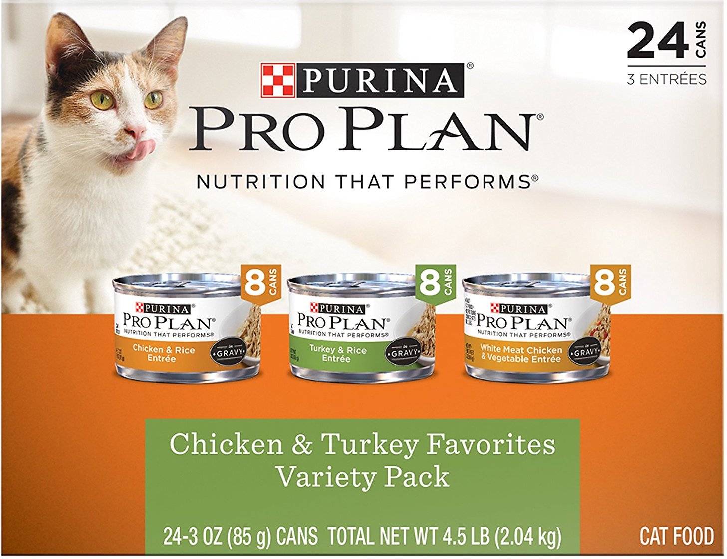 Purina Pro Plan Chicken & Turkey Favorites Variety Pack Canned Cat Food, 3-oz, case of 24