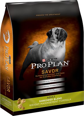 Purina Pro Plan Savor Adult Shredded Blend Weight Management Formula Dry Dog Food