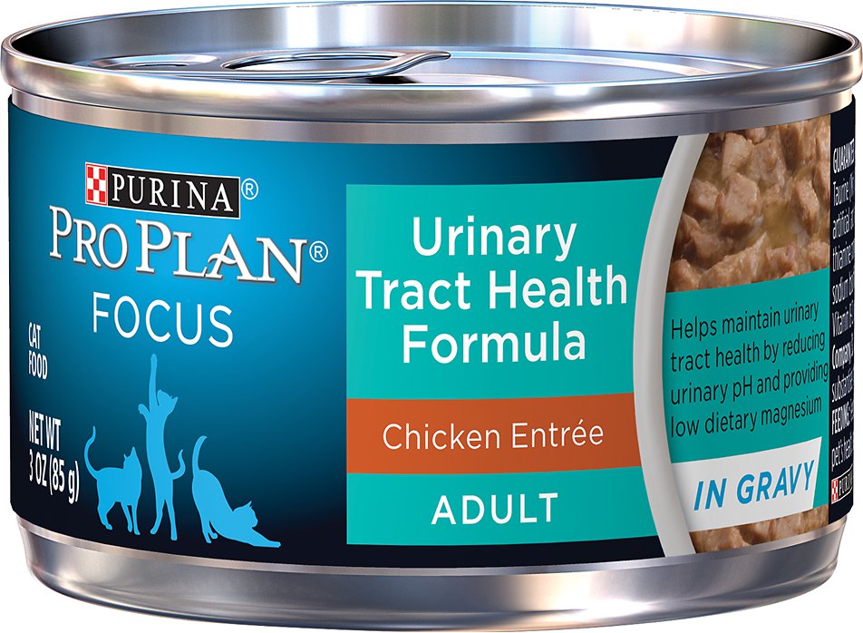 Purina Pro Plan Focus Adult Urinary Tract Health Formula Chicken Entree in Gravy Canned Cat Food, 3-oz, case of 24