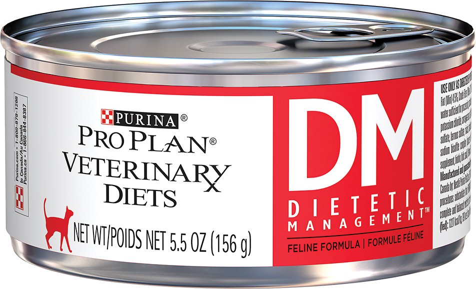 Purina Pro Plan Veterinary Diets DM Dietetic Management Formula Canned Cat Food, 5.5-oz, case of 24