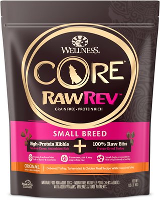 Wellness CORE RawRev Natural Grain Free Original Turkey & Chicken with Freeze Dried Turkey Small Breed Dry Dog Food