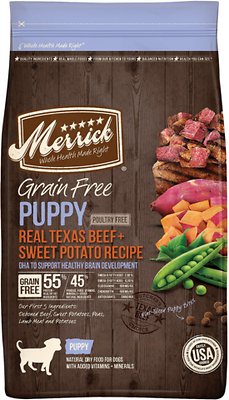 Merrick Real Beef & Sweet Potato Recipe Grain-Free Puppy Dry Dog Food
