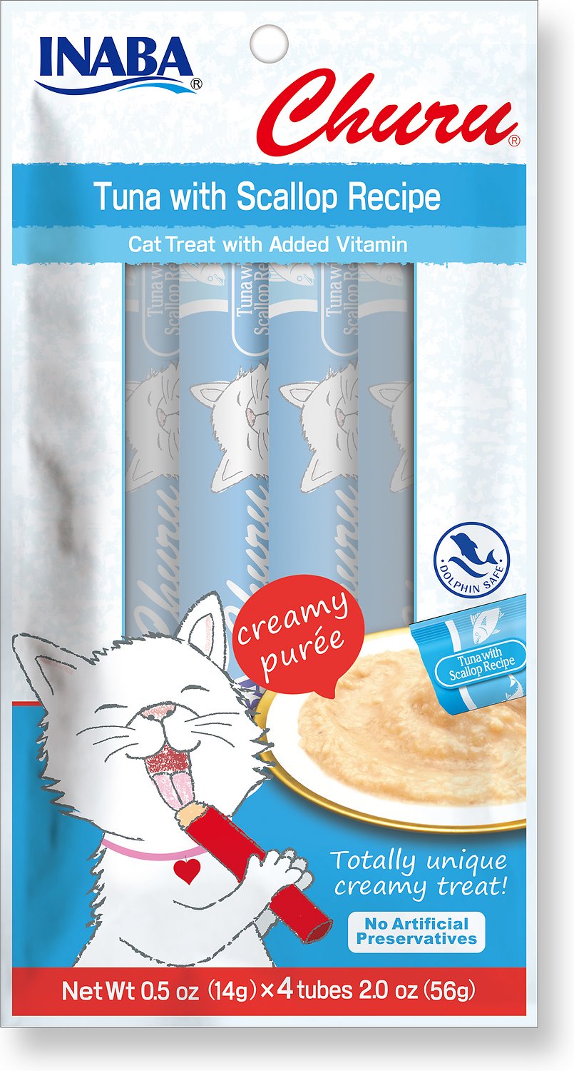 Inaba Churu Grain-Free Tuna with Scallop Puree Lickable Cat Treat
