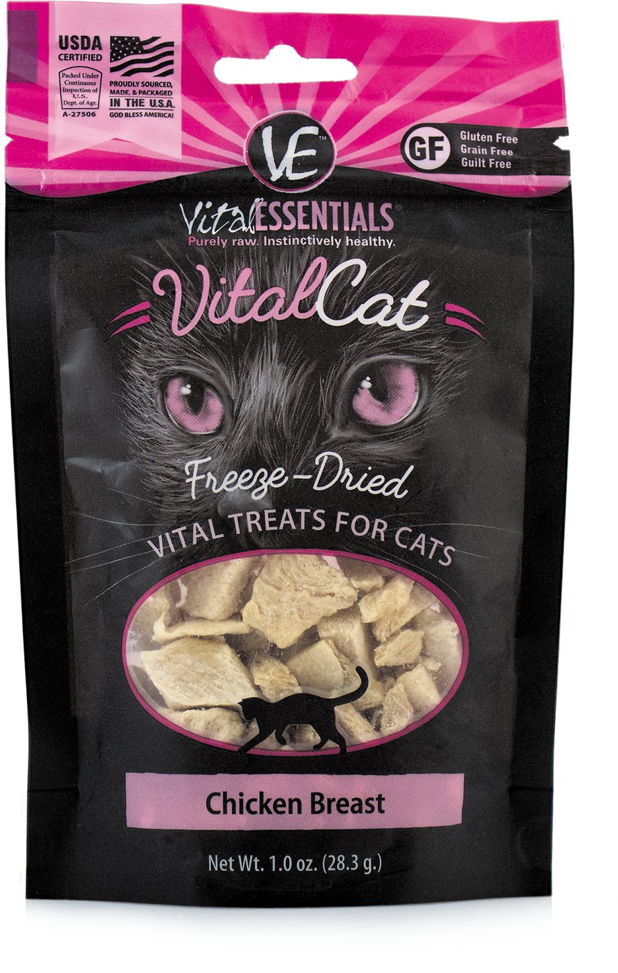Vital Essentials Chicken Breast Freeze-Dried Cat Treats, 1-oz bag