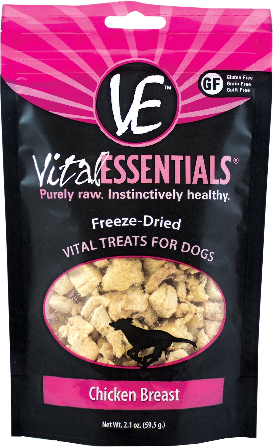 Vital Essentials Chicken Breast Freeze-Dried Dog Treats, 2.1-oz bag