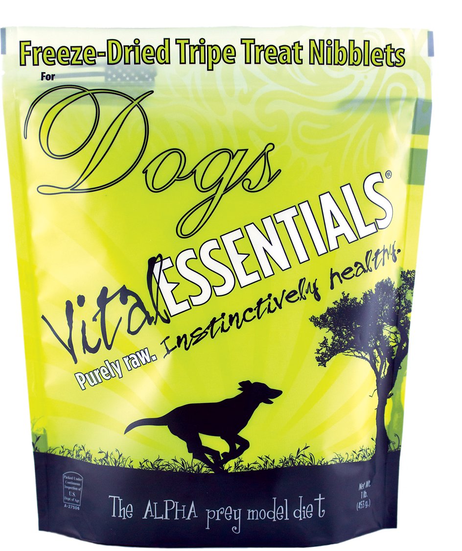 Vital Essentials Tripe Nibblets Freeze-Dried Dog Treats, 1-lb bag
