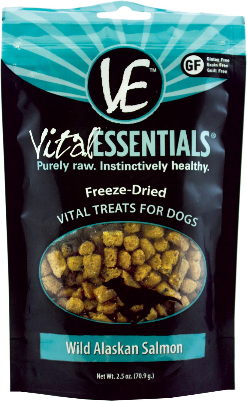 Vital Essentials Wild Alaskan Salmon Freeze-Dried Dog Treats, 2.5-oz bag