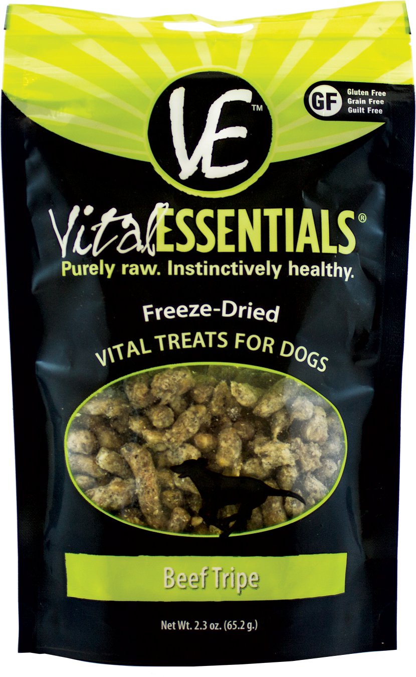 Vital Essentials Beef Tripe Freeze-Dried Dog Treats, 2.3-oz bag