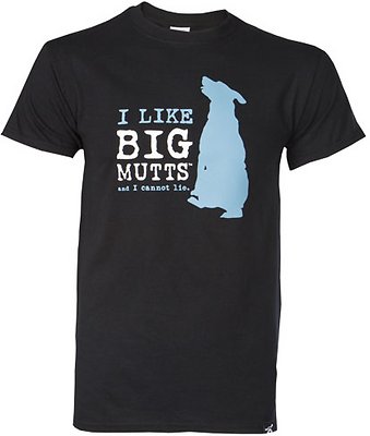 Dog is Good "I Like Big Mutts" Unisex Adult Short Sleeve T-Shirt, Black