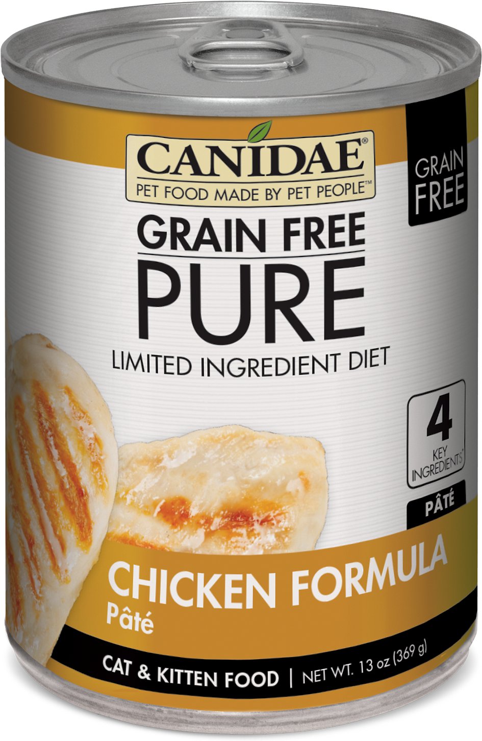 CANIDAE Grain-Free PURE Limited Ingredient Diet Paté with Chicken Canned Cat Food