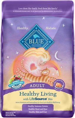 Blue Buffalo Healthy Living Chicken & Brown Rice Recipe Adult Dry Cat Food