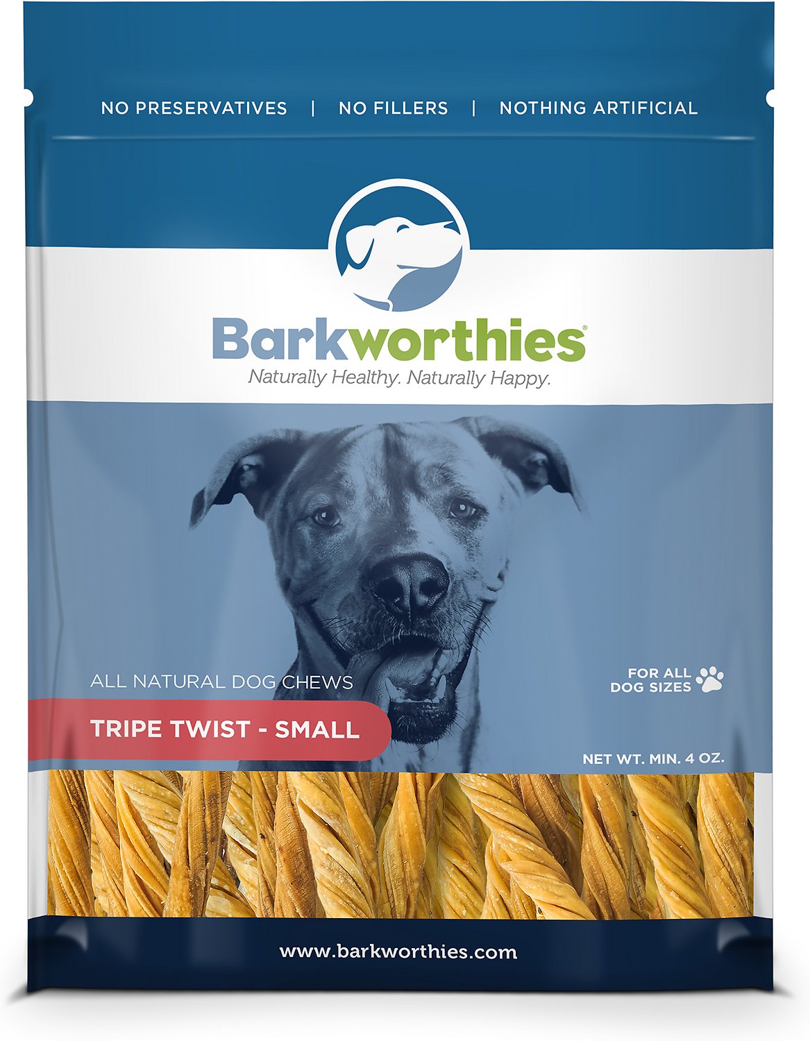 Barkworthies Small Tripe Twist Dog Treats