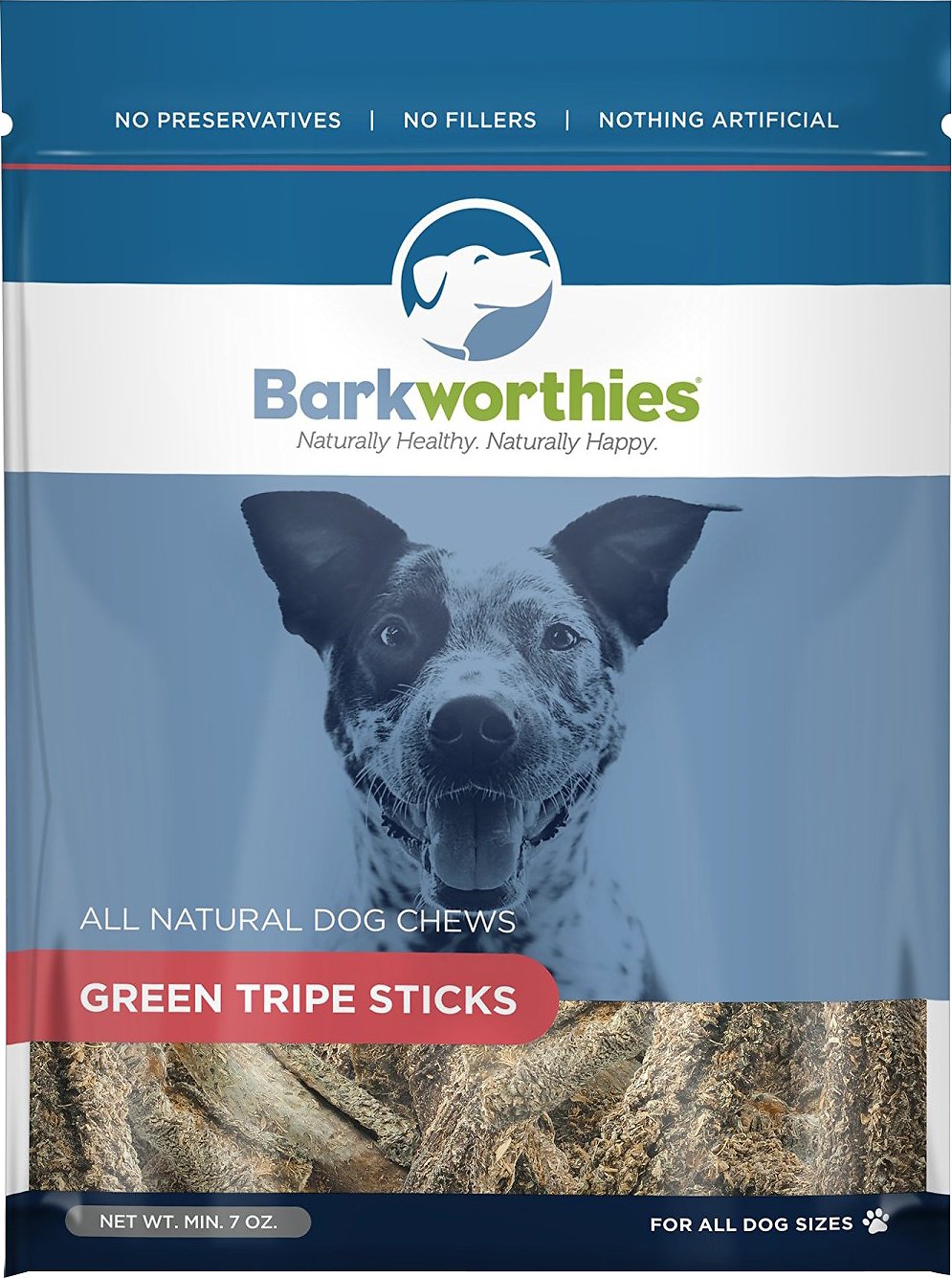 Barkworthies Green Tripe Sticks Dog Treats, 7-oz bag